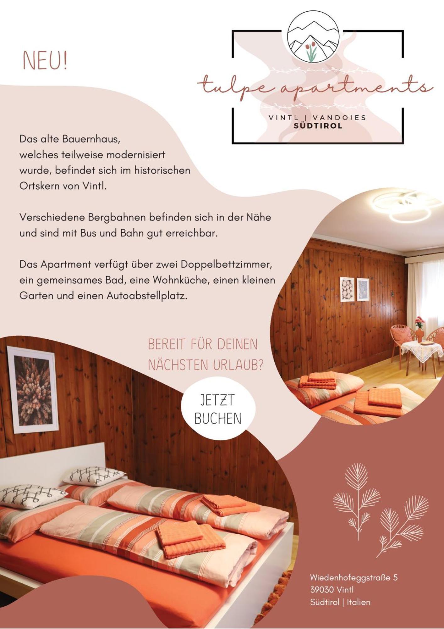 Tulpe Apartments Vandoies di Sotto  Extérieur photo